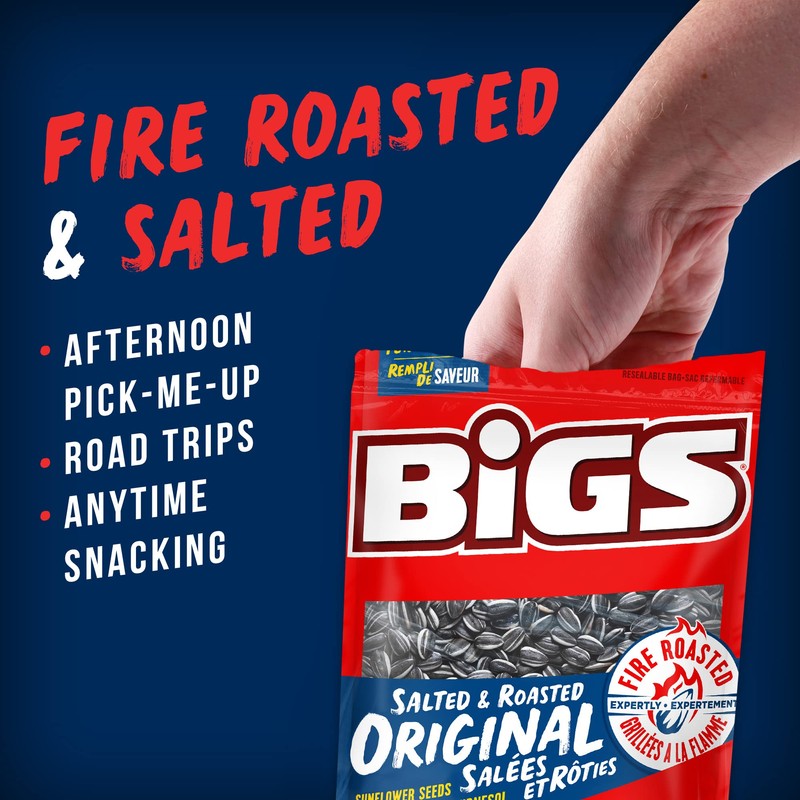 BIGS® Salted & Roasted Original Flavour Sunflower Seeds, 140 grams