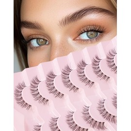 Frihappy False Eyelashes Natural Volume Lashes Cat Eye Lashes C Curl HP-80