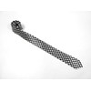 F NODE Necktie, Checkered Pattern, Black and White, For Parties,