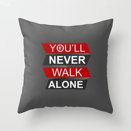 ZFENGYYUAN Pillowcase YNWA Liverpool Throw pillow Cover Square Decorative Cushion Cover Pillowcase 18inch