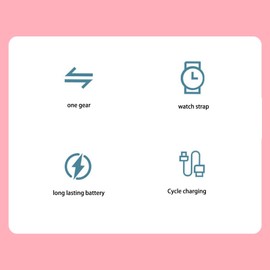 VGEBY Cute Watch Fan, Cute USB Charger with Adjustable Angle, USB Fan Bracelet for Home Coral Red Electronic Toy