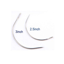 JFFX 50 Pieces C Curved Wig Making Pins,Hair Weave Needles for Wig Making,Blocking Knitting,Modelling and Crafts