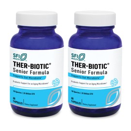 Klaire Labs Ther-Biotic Probiotics for Seniors - Adult Probiotics for Senior Men & Women Over 60 - Bifidobacterium & Lactobacillus - Digestive & Immune Support - Dairy-Free (60 Capsules / 2 Pack)