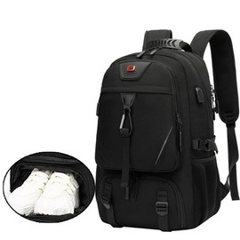 Aikelai 80L Large Travel Backpack with Shoe Compartment, Carry On Backpack with USB Charging Port,17-inch Laptop Camping Backpacks for Men/Women(80L)