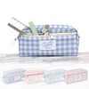 M-Plan Cubix Makeup Case, Checkered, Pink/Beige