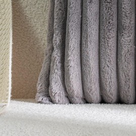 DEELAND Pack of 2,Double-Sided Faux Fur Plush Decorative Throw Pillow Covers Fuzzy Striped Soft Pillowcase Cushion Covers for Sofa Couch Bedroom