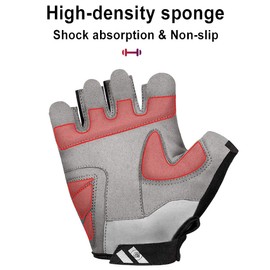 ROCKBROS Cycling Gloves Fingerless Gloves Breathable Non-Slip Shock Absorbing Cycling Gloves for Outdoor Activities Men Women S-XXL