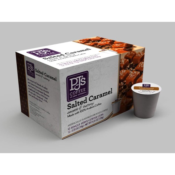 PJ's Coffee - Salted Caramel Single Serve Cups, 12 Count