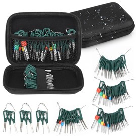 Linkstyle Terminal Removal Tool Set for Car, Car Cable Plug Removal Tool, Pin Extractor, Repair Remover, Key Tools, Pack of 76