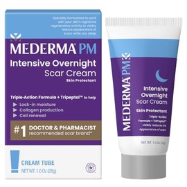 Mederma PM Crema Intensiva Nocturna para Cicatrices, Trabaja con la Actividad Regenerativa Nocturna de la Piel, Clínicamente Demostrado que Hace las C