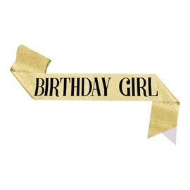 Golden Birthday Sash for Women and Girls - Birthday Girl Decorations and Straps