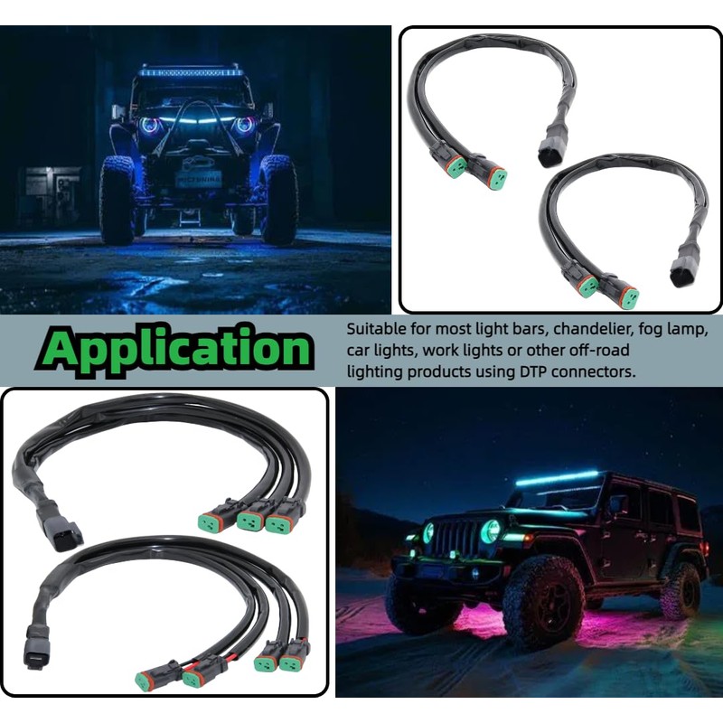 Viclaakesi Deutsch Dual DT Connector Adapter Splitter Plug for Fog