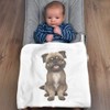Azeeda 'Brussels Griffon Dog' Cotton Baby Blanket/Shawl (BY00032943)