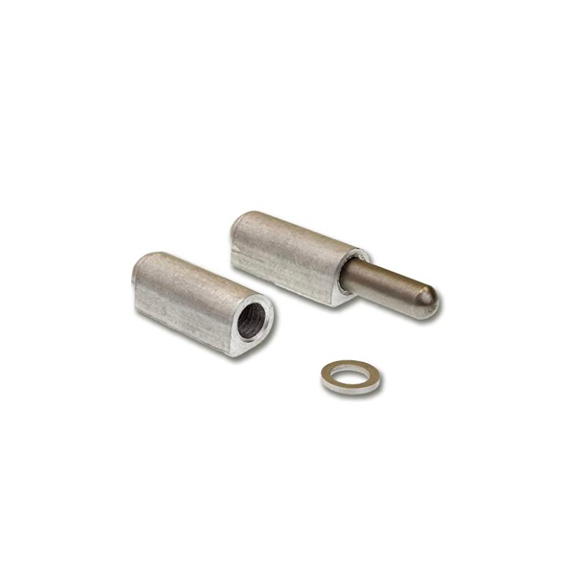Supa 3-3/16" Premium Aluminium Weldable Bullet Hinges w/Fixed SS pin,