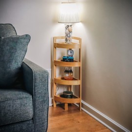31.5" 4 Tier Bamboo Corner Storage Shelf By Trademark Innovations