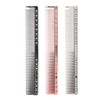 3pcs Space Aluminum Comb Set AntiStatic Wide Fine Tooth Hair