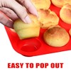 CAKETIME Silicone Muffin Pan, Mini Muffin Pan, Regular 12 Cups