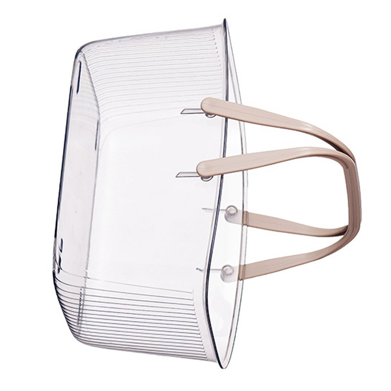 Clear Shower Storage Basket with Handle Drainage Holes Lightweight Shower