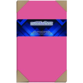 25 Bright Hot Pink 65lb Cover|Card Paper - 8.5 X 14 Inches Legal & Menu Size - 65 lb/pound Light Weight Cardstock - Quality Printable Smooth Surface for Bright Colorful Results