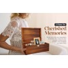 LUSH & STYLE Large Memory Box For Keepsakes Acacia Wood