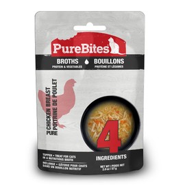 PureBites Chicken Broths for Cats, only 4 Ingredients, case of 18