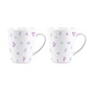 Blue & Pink Hearts Mugs Set - Love Themed Gifts