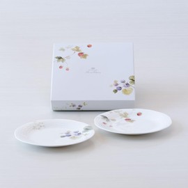 Narumi 96011-23066P Lucy Garden Plate Pair Set, 7.9 inches (20 cm)