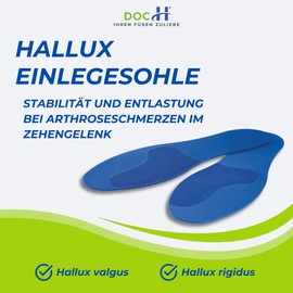 DOC-H Hallux Insoles - Stability & Relief for Hallux Valgus & Rigidus, Bunion Shoe Insoles for Men and Women, Comfort Insoles for Work & Leisure, Made in Germany, 1 Pair (EU 41-42)