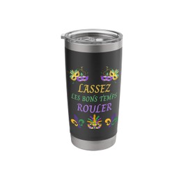 Laissez Les Bons Temps Rouler Mardi Gras 2025, Mardi Gras Stainless Steel Insulated Tumbler