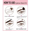 Eyebrow Stamp Stencil Kit Waterproof Ash Brown for Blonde, Eye