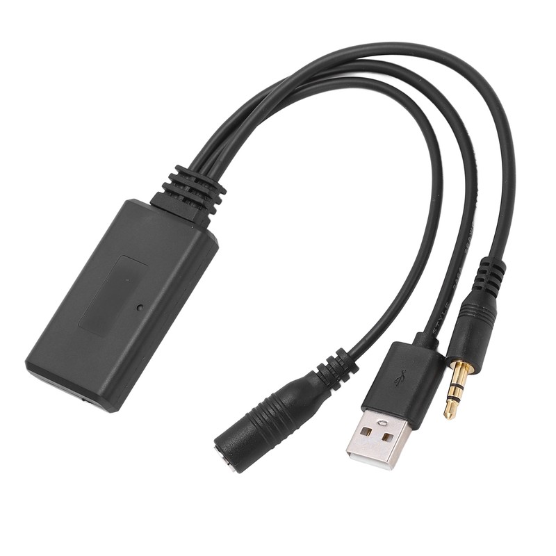 Car Aux Bluetooth 5.0 Adapter Audio Cable with Microphone Handsfree