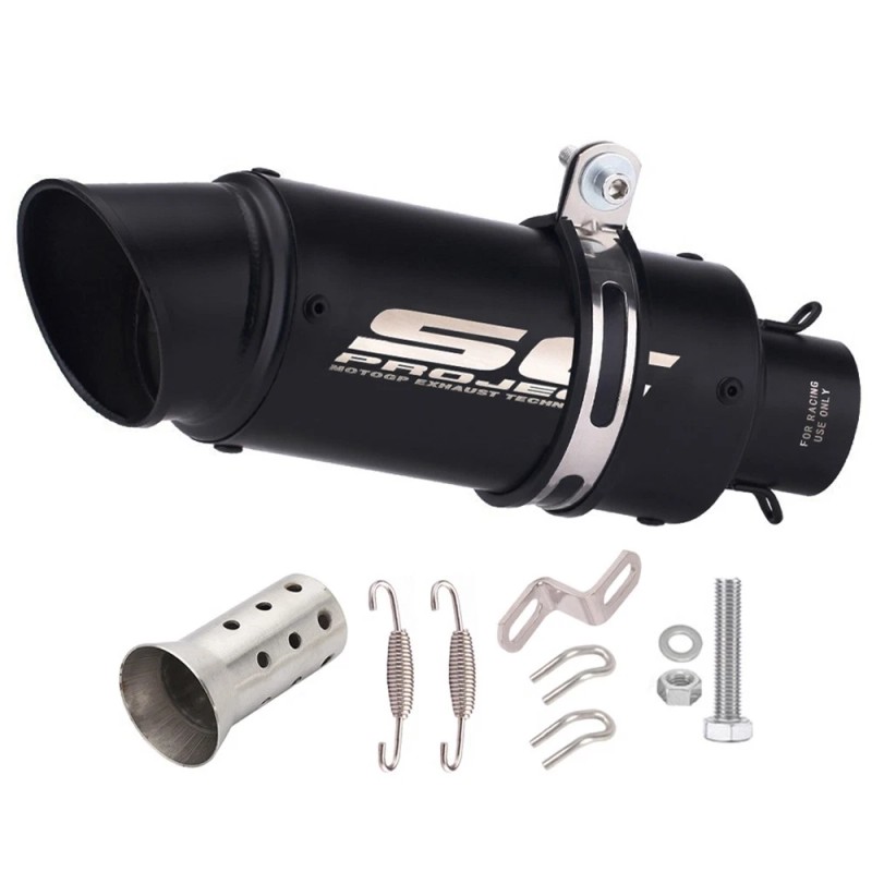 Unbranded Modified Exhaust Mid Pipe Black Muffler Slip for DUKE