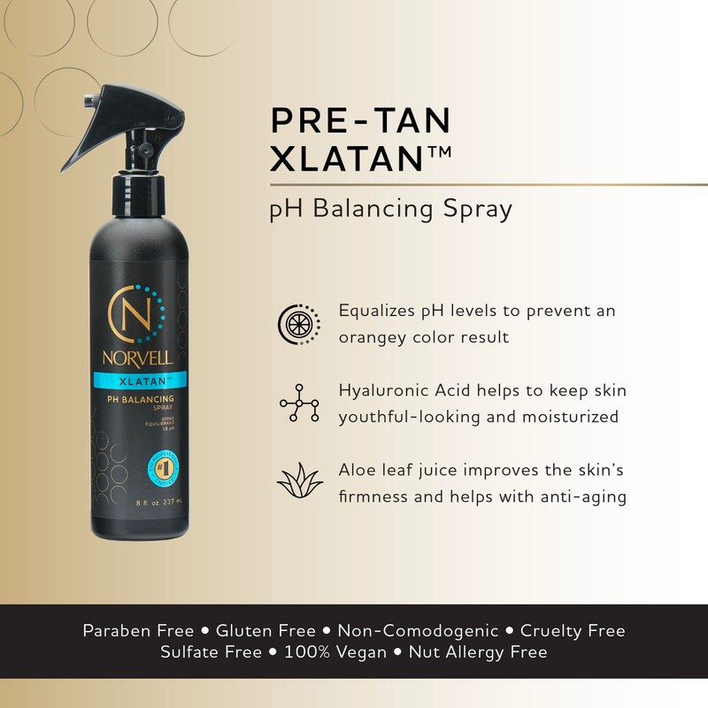 Norvell Pre Sunless Tanning XLATAN pH Balancing Spray for use