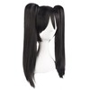 MapofBeauty 20"/50cm Double Tail Straight Hair Cosplay Wigs(Black)