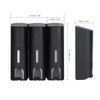 3 Soap Dispenser for Shower Gel Shampoo Conditioner Wall Mount