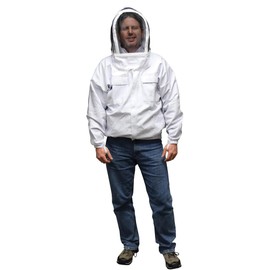 Mann Lake Economy Hooded Beekeeping Jacket, Lightweight Protective Bee Gear with Hooded Veil, Cool & Breathable, Ideal for Warm Weather, Budget-Friendly Beekeeper Outfit for Beginners, X-Large
