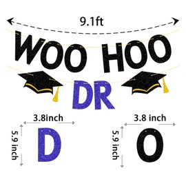 WooHoo DR Banner, It's DR Actually Banner,Call me Doctor, Congrats DR/Future Doctor, 2025Medical College Graduation Party Decorations Supplies
