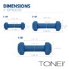 Tone Fitness 20 LB Neoprene Dumbbell Set with Storage Rack