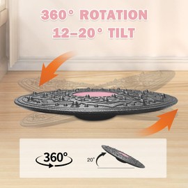 Balance Board 30 cm, Balance Trainer for Adults and Children, Yoga and Wobble Board Physiotherapy, Balance Board Hemisphere, Balance Pad Training Equipment for Stability, Coordination (Pink)