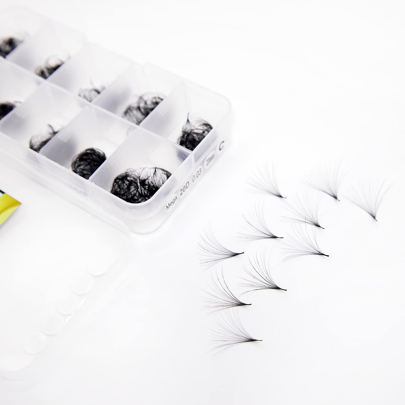 GorgeousLash 20D, 25D Mega Lashes. 500 Premade Volume Lash Fans.