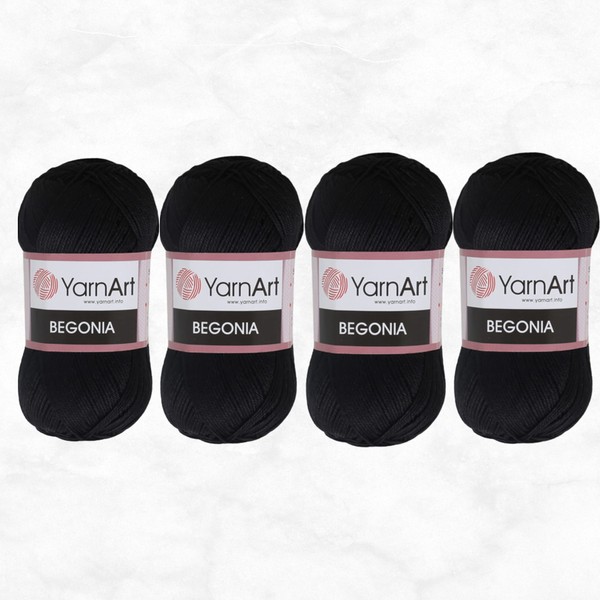 Yarn Art 4 Skein (Pack) Yarnart Begonia Yarn, Total 7.05