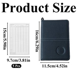 klahh Golf Scorecard Cover PU Leather Golf Score Card Holder Leather Scorecard for Golf Score Cards Men & Women