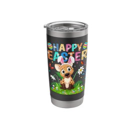 Hyena Happy Easter Egg Hunt Bunny Ear Easter Sunday Stainless Steel Insulated Tumbler