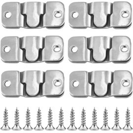 12pcs Flush Mount Bracket, 45x20mm Interlocking Picture Frame Hook, Stainless Steel Picture Bracket, Z Clip Photo Wall Mount Connector for Furniture Photo Hardware Mirrors