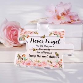 Retirement Gifts for Women, 2024 Retirement Gifts for Women Men Thank You Gifts for Colleagues Acrylic Block Puzzle Retirement Decorations Funny Gifts