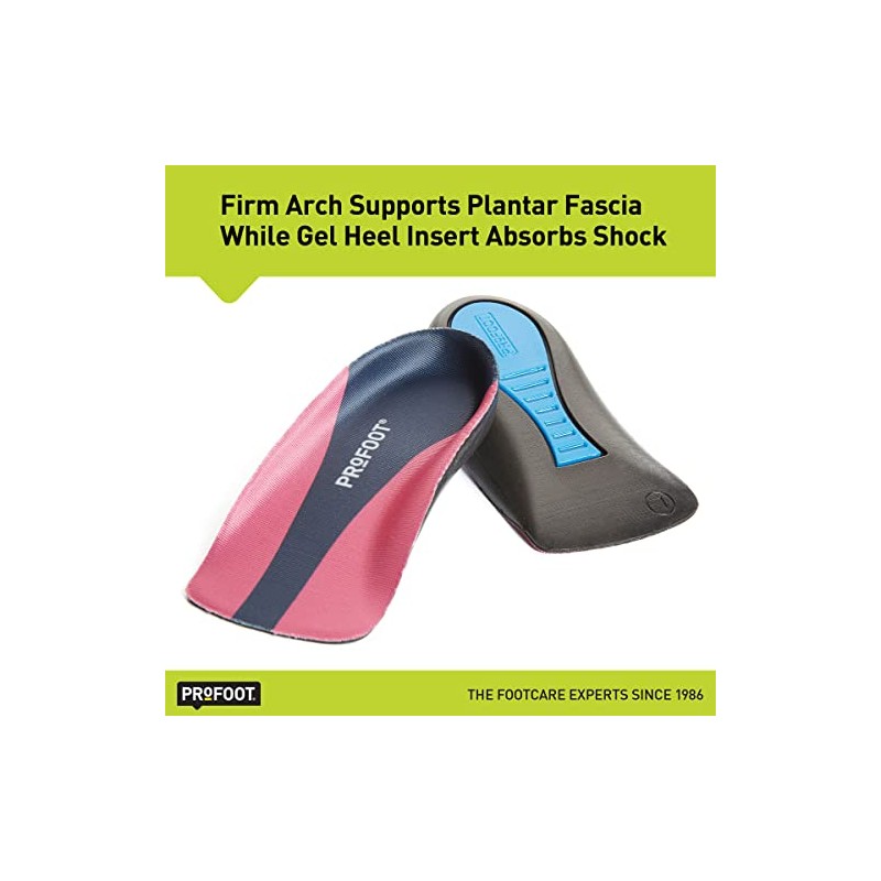 PROFOOT Plantar Fasciitis Orthotics, Women's 6-10, 1 Pair