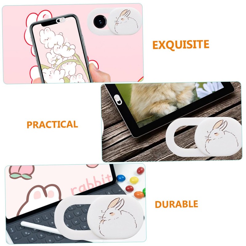 Angoily 3pcs Webcam Slider Privacy Cover Cartoon Design Webcam Blocker