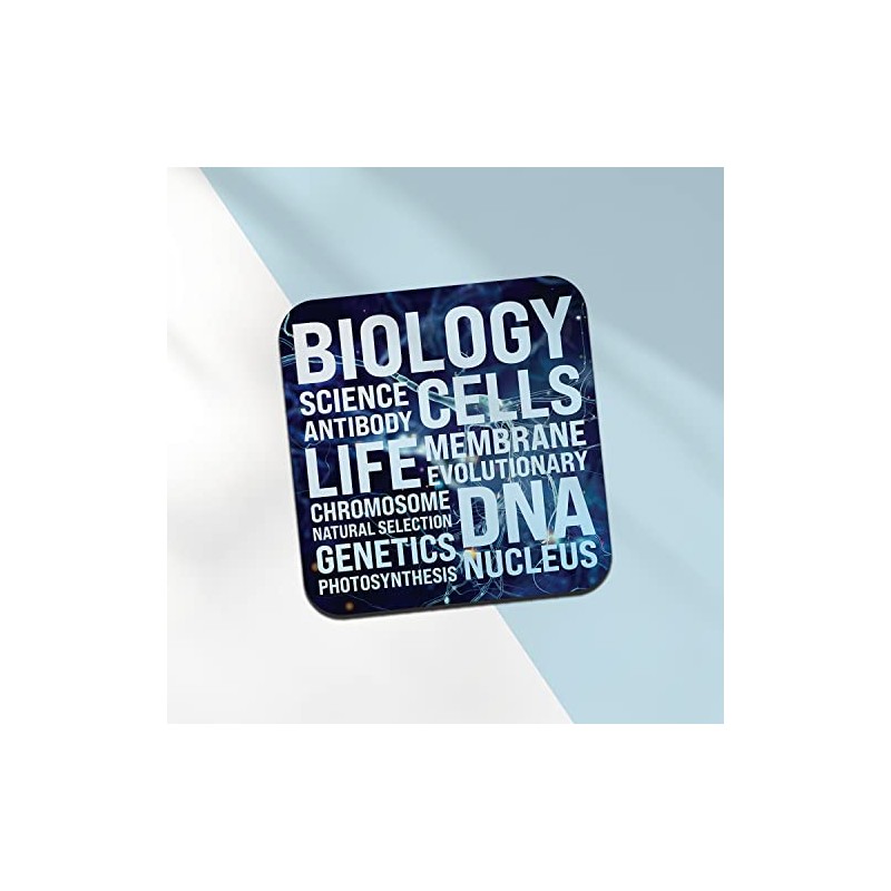 Square Single Coaster - Biology Science Scientist Study Teen Words