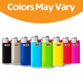 BIC Mini Lighters, Reliable and Safe, Lighters for Candles, Assorted Colors, 8-Pack of Pocket Lighters (Colors May Vary