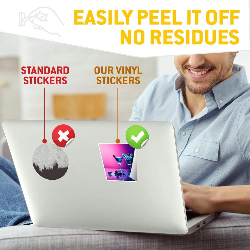 2 x 10cm Square Vinyl Stickers - Cocktail Drinks Beverage